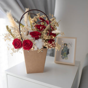 flower basket with light 
